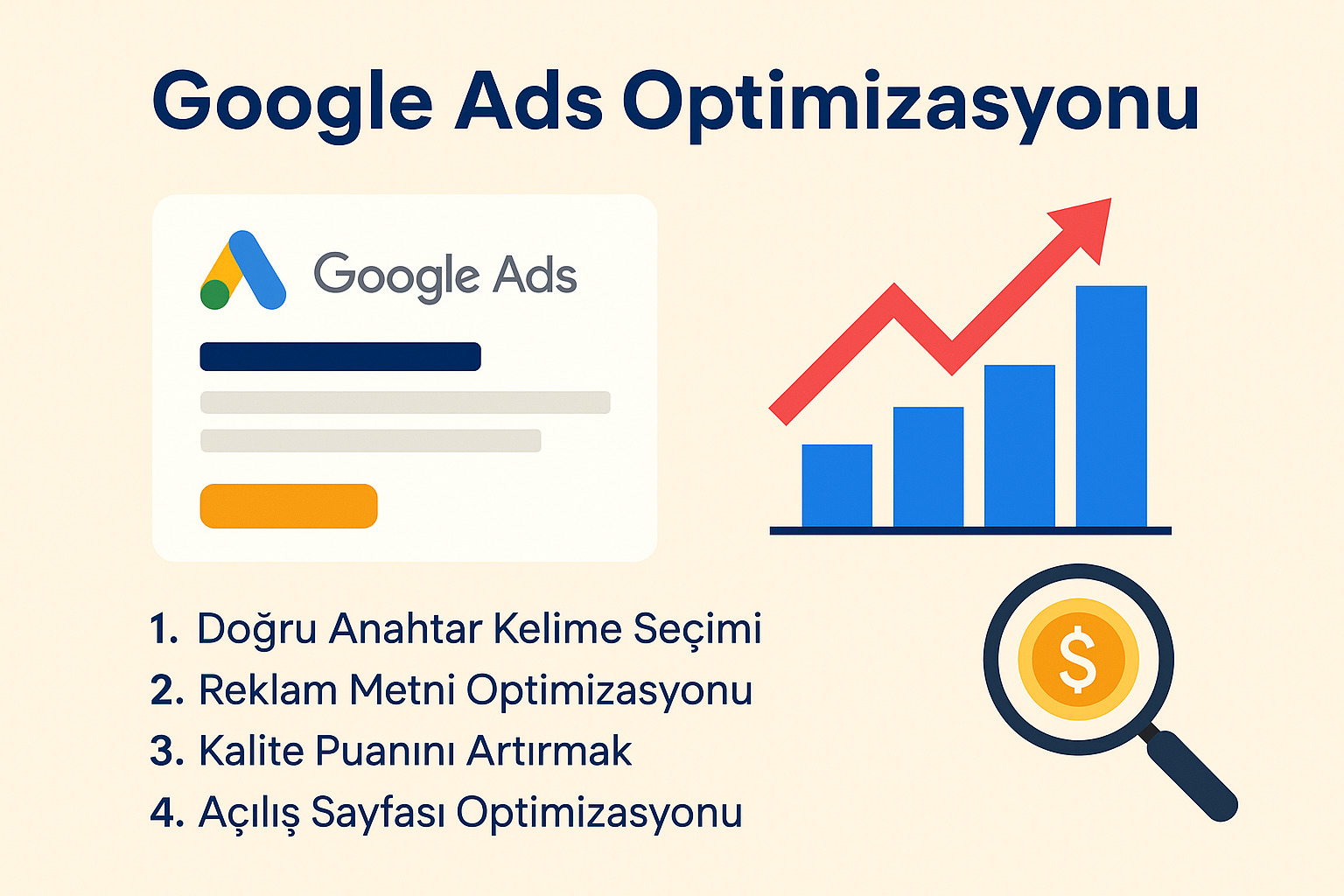 Google Ads Optimizasyonu ile Maliyetleri Düşürüp Satışları Artırmanın 7 Kanıtlanmış Yolu (2025 Rehberi) 1 Google Ads Optimizasyonu